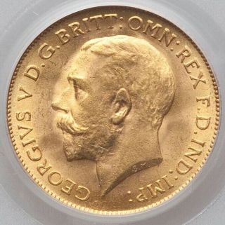 1925 - Sa South Africa George V Gold 1/2 Sovereign Ms64 Pcgs Rich Silky Luster