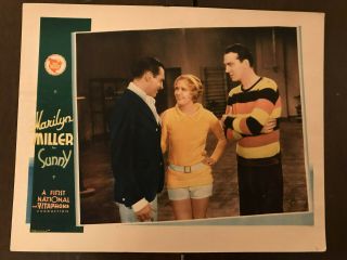 Sunny 1930 First National 11x14 " Musical Lobby Card Marilyn Miller Lawrence Gray
