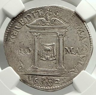1625 Italy Italian Papal States Pope Urban Viii Holy Year Silver Coin Ngc I76571