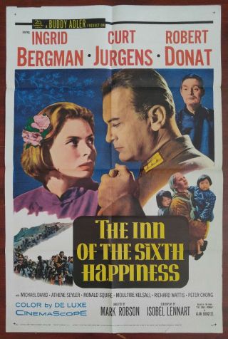 The Inn Of The Sixth Happiness 1959 Folded 27x41 One Sheet Movie Poster