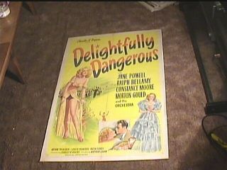 Delightfully Dangerous 1945 Orig Movie Poster Jane Powell Sexy