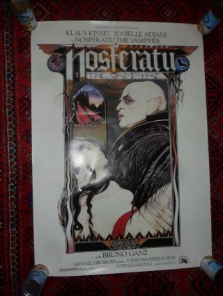 Nosferatu The Vampyre 1978 Orig 1 - Sheet Poster Klaus Kinski Horror Vampire Ex -