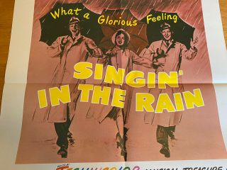 Singin’ In The Rain Poster Gene Kelly Debbie Reynolds 1952 Loew’s Inc 2