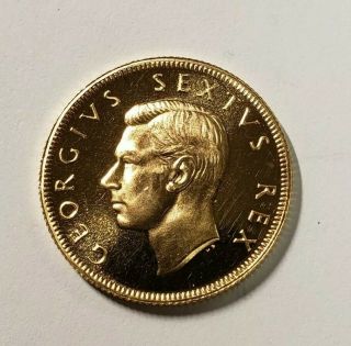 1952 South Africa Gold Proof 1 Pound King George Vi