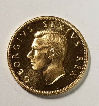 1952 South Africa Gold Proof 1 Pound King George VI 3