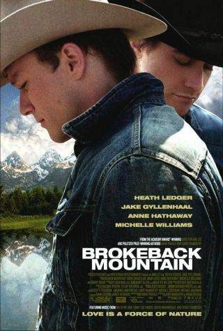 Brokeback Mountain 2005 Ds 2 Sided 27x40 " Us Movie Poster Heath Ledger