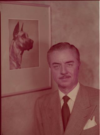 William Powell Vintage Portrait Photo 8x10 Color Transparency