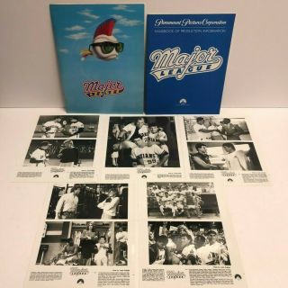 1989 Major League Movie Press Kit With Handbook & Photo Set (1 - 5) Charlie Sheen