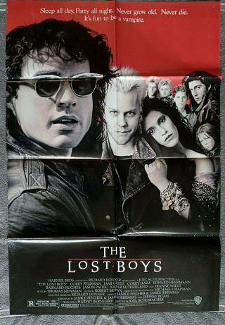 The Lost Boys Movie Poster Kiefer Sutherland Jason Patric Corey Haim Gerts 1987