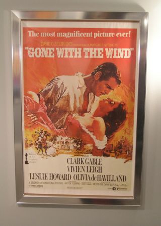 " Gone With The Wind " Movie Theater Poster W/ Universal Frame,  Gww01,