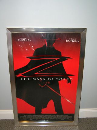 " The Mask Of Zorro " Movie Theater Poster W/ Universal Frame,  Moz01,