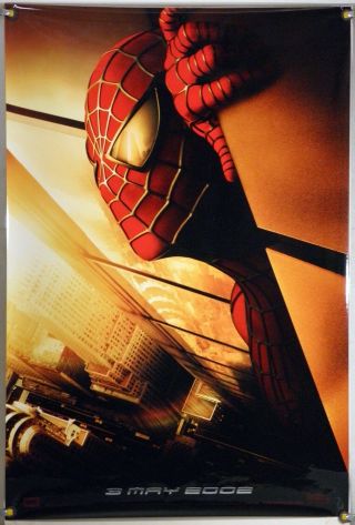 Spider - Man Rolled Orig 1sh Movie Poster Tobey Maguire Kirsten Dunst (2002)