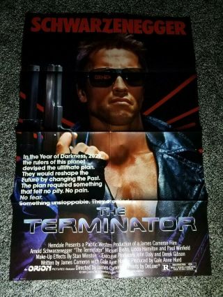 The Terminator 1984 Movie Poster 1sh Nss Release Arnold Schwarzenegger