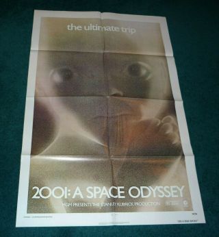 2001 A Space Odyssey 1968 One Sheet Movie Poster Stanley Kubrick