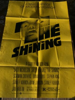 The Shining 1980 1 Sheet Movie Poster 27 " X41 " King Kubrick Nicholson