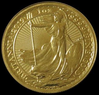 2019 Gold Great Britain 100 Pounds Britannia 1 Oz Coin