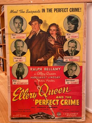 Ellery Queen And The Perfect Crime,  Movie Poster (1941) 27 " X 41 "