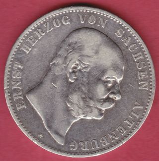 R Germany Altenburg 5 Mark Silver 1901 A Vf Details N000
