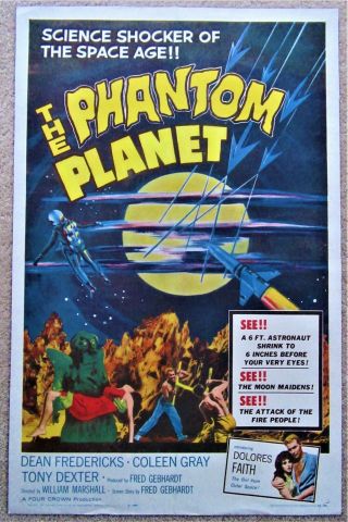 Phantom Planet 1962 1sht Movie Poster Linen Ex