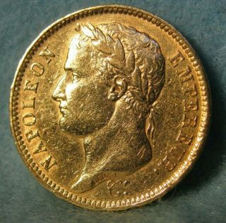 1811 - A France Napoleon I 40 Francs World Foreign Gold Coin KM 696.  1 3