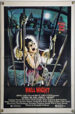 Hell Night Ff Orig 1sh Movie Poster Linda Blair Jenny Neumann Horror (1981)