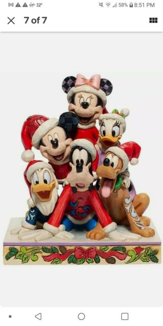 Disney Traditions Figurine - Piled High With Holiday Cheer (mickey And Friends)