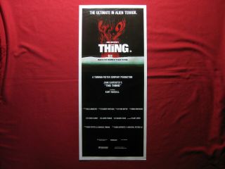 The Thing 1982 Daybill Poster Australia Sci - Fi Horror John Carpenter