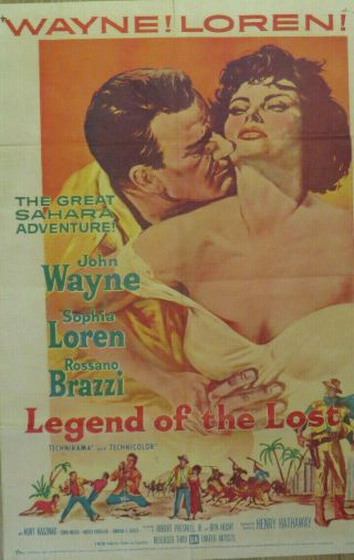 John Wayne Legend Of The Lost 1957 27x41 Inch One Sheet Movie Poster