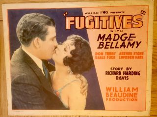Fugitives - Madge Bellamy - - Lobby Card William Beaudine Film - 1929