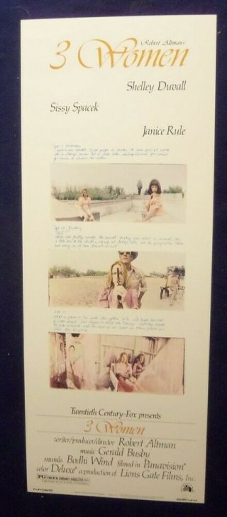 Three Women 14x36 Rolled Movie Poster Robert Altman 1977 3