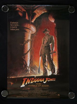Indiana Jones And The Temple Of Doom (1984) Movie Poster Style A Rolled