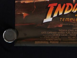 Indiana Jones and the Temple of Doom (1984) movie poster style A rolled 2