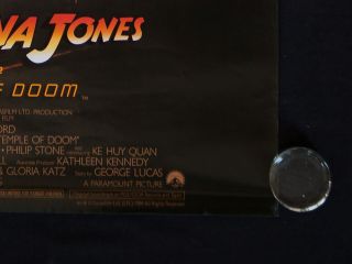 Indiana Jones and the Temple of Doom (1984) movie poster style A rolled 3