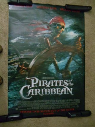 Pirates Of The Caribbean Skeleton Movie Poster Double Sided 27x40