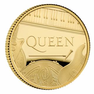 2020 Royal Music Legends Queen £25 Pound Gold Proof 1/4oz Coin Box 4