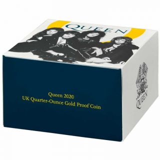 2020 Royal Music Legends Queen £25 Pound Gold Proof 1/4oz Coin Box 6