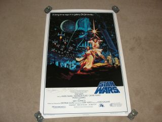 Signed Autographed 1992 Star Wars 15th Anniversary 27 " X 40 " Movie Poster Rolled