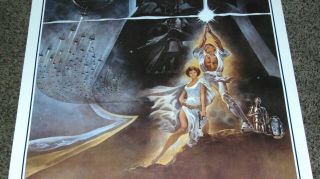 Vintage 1977 STAR WARS Fan Club Movie Poster to NM 3