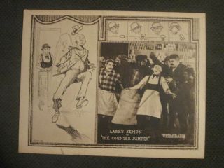 The Counter Jumper - Lobby Card - Larry Semon - Oliver Hardy