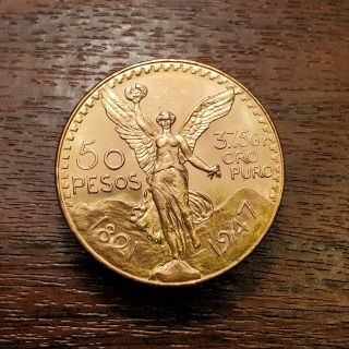 $50 Pesos Mexico Gold Centenario Bu - Pl