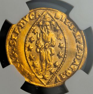1789,  Venice,  Ludovico Manin.  Gold Zecchino Ducat Coin.  (3.  49gm) NGC MS - 61 2