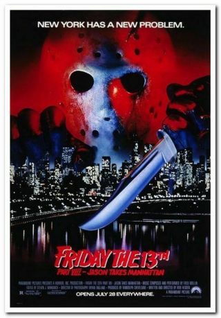 Friday The 13th Part 8: Jason Takes Manhattan - 1989 Orig 27x40 Reg Movie Poster