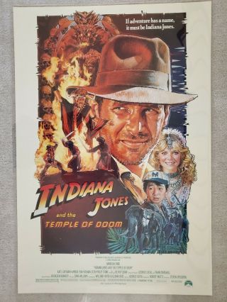 Indiana Jones And The Temple Of Doom (1984) Style B Movie Poster