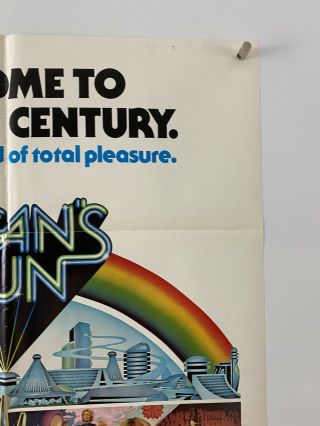 LOGANS RUN Movie Poster (VG, ) One Sheet 1976 Sci - Fi 6239 3