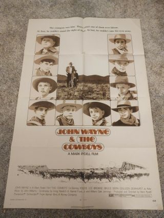 Cowboys,  The (1972) 15875 John Wayne And The Cowboys Movie Poster