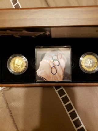 2008 United Kingdom 2 Pound Gold & Silver Olympic Handover Proof Set Ogp W/coa