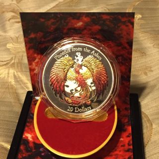 3 Oz Fine Silver High Relief Coin - Phoenix From The Ashes - Mintage: 999 (2015)
