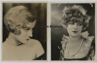 1920s Hollywood Actress Pretty Greta Nissen Curls & Pearls Dbw Photos Richee (2)