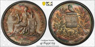 1894 Guatemala Peso Pcgs Ms63