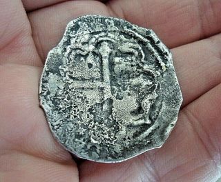 4 Reales Conception Shipwreck Silver Spanish Treasure Cob Coin